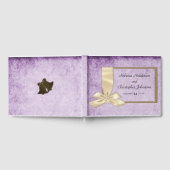 Boho Paarse rustieke bruiloft Gastenboek (Volledig)