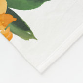 Boho paarse waterverf bloemen gepersonaliseerd fleece deken (Hoek)