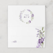 Boho Paarse Wilde Bloem Bruiloft (Buitenkant ongevouwen)