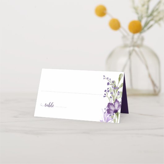 Boho Paarse Wilde Bloem Bruiloft (Voorkant)