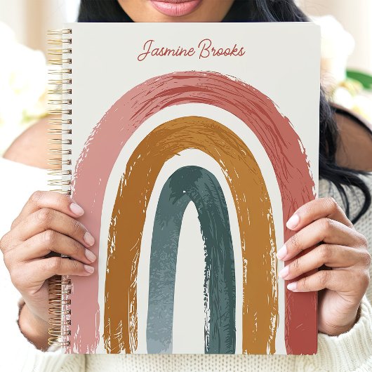 Boho Painted Rainbow Aangepaste naam Planner