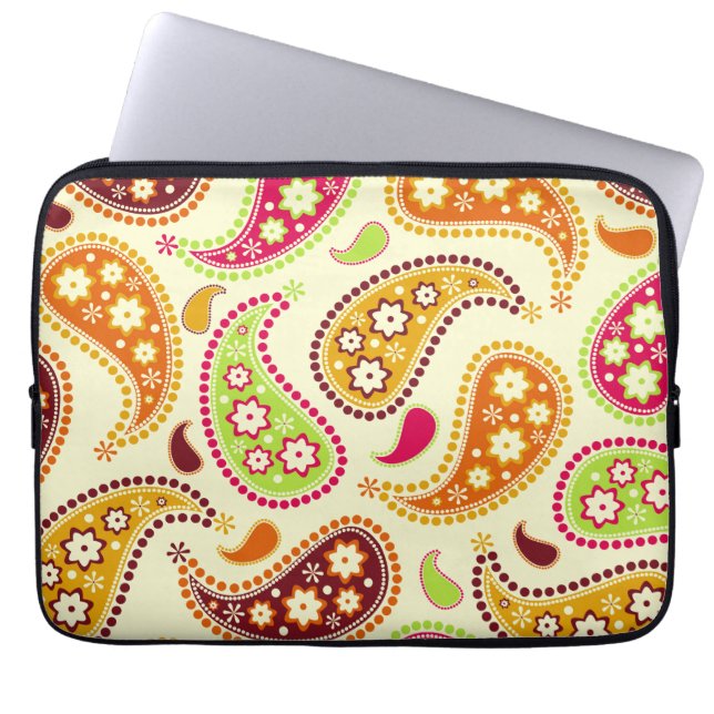 Boho Paisley Electronics Bag Laptop Sleeve (Voorkant)