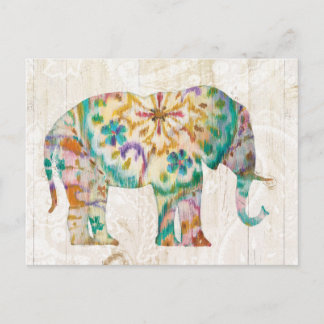 Boho Paisley Elephant I Briefkaart