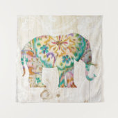 Boho Paisley Elephant I Wandkleed (Voorkant (horizontaal))