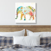 Boho Paisley Elephant II Canvas Afdruk (Insitu (Slaapkamer))