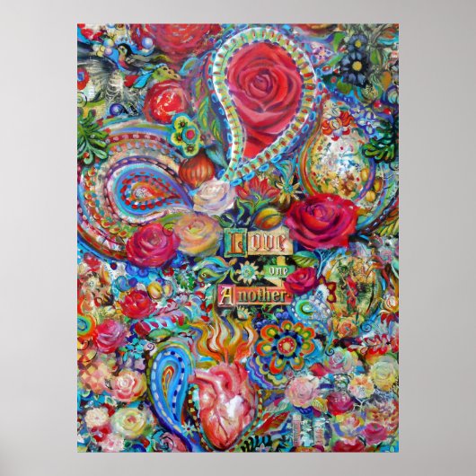 Boho Paisley houdt van elkaar Poster (Voorkant)