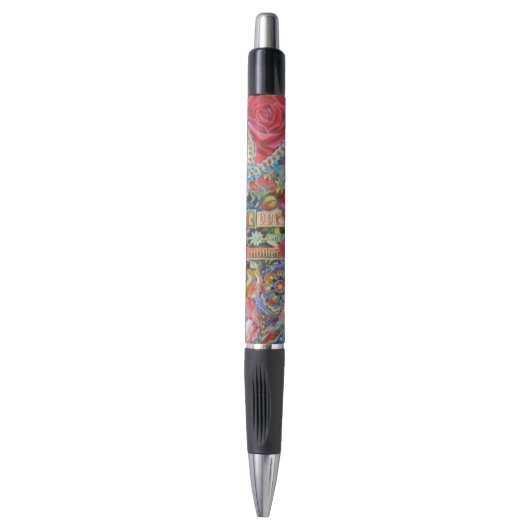 Boho Paisley Love balpen Pen (Voorkant Verticaal)