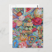 Boho Paisley Love Briefkaart (Voorkant / Achterkant)