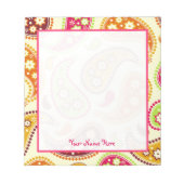 Boho Paisley Persoonlijk Notitieblok (Voorkant)