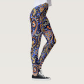 Boho Paisley print violet en zwart Leggings (Rechts)
