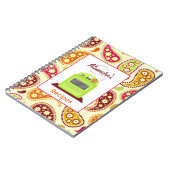 Boho Paisley & Retro Stove Recipe Notebook Notitieboek (Linkerzijde)