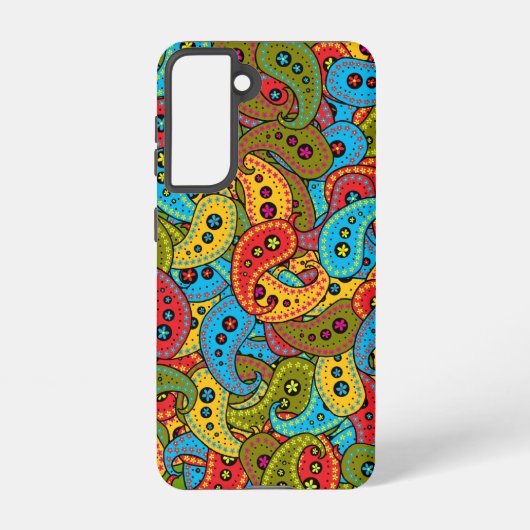 Boho Paisley Samsung Galaxy Hoesje (Achterkant)