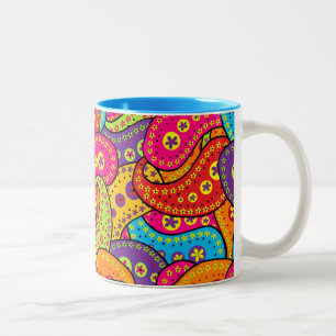 Boho Paisley Tweekleurige Koffiemok
