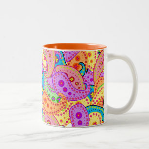 Boho Paisley Tweekleurige Koffiemok