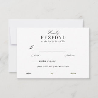 Boho Palm Feuille de verdure RSVP horizontal