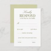 Boho Palm Feuilles de verdure RSVP 2 (Devant / Derrière)