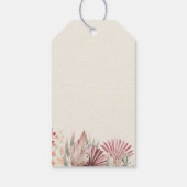 Boho Palm Gedroogde ventilator laat display douche Cadeaulabel (Achterkant)