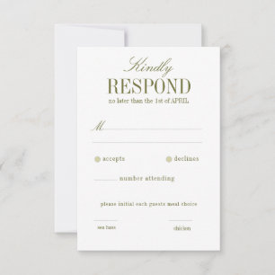 Boho Palm Leaf Greenery RSVP 2 Kaartje