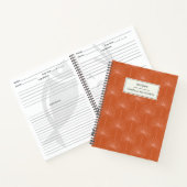 Boho Palm Leaf Rust Botanical Personalized Recipe Notitieboek (Binnen)