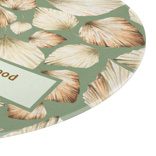 Boho Palm Leaf Schriftzegen Snijplank (Hoek)