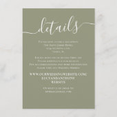 Boho Palm Leaves Botanical Foliage QR Code Details Informatiekaartje (Voorkant)
