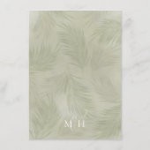 Boho Palm Leaves Botanical Foliage QR Code Details Informatiekaartje (Achterkant)