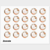 Boho Palm Leaves Hydrangeas Blooms Girl Baptisme Ronde Sticker (Vel)
