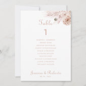 Boho Palm Leaves Tabel Nummer 1 Zitkaarten Kaart (Voorkant)