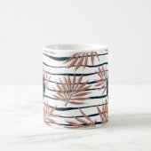 Boho Palm Stripe Pattern Monogram Koffiemok (Center)
