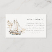 Boho Palm Zeilboot Display Shower Baby Shower Informatiekaartje (Voorkant)