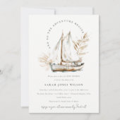 Boho Palm zeilboot Zeegezicht Baby shower Kaart (Voorkant)