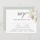 Boho Pampa Gras Bladeren Trouw RSVP Bijlage Auto (Voorkant / Achterkant)