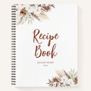 boho pampa terracotta recept book notitieboek