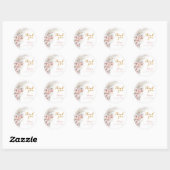Boho Pampas Baby Borrel Sticker Bedanken (Vel)