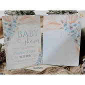 Boho Pampas Baby shower en herbe Invitation Boy Bo