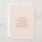 Boho Pampas Baby shower Invitation fille (Dos)