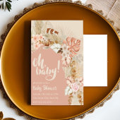 Boho Pampas Bloemen Bruiloft Kaart