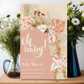 Boho Pampas Bloemendoopfeest Kaart