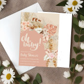 Boho Pampas Bloemenshowers Kaart