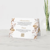 Boho Pampas Boog Foto Alles in één QR-code Huwelij (Achterkant)