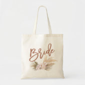 Boho Pampas Bruid bloemstuk Tote Bag (Voorkant)