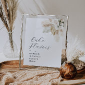 Boho pampa's en groen Taart smaken teken Poster