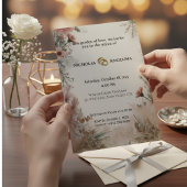 Boho Pampas Faire-part de mariage Floral Grass