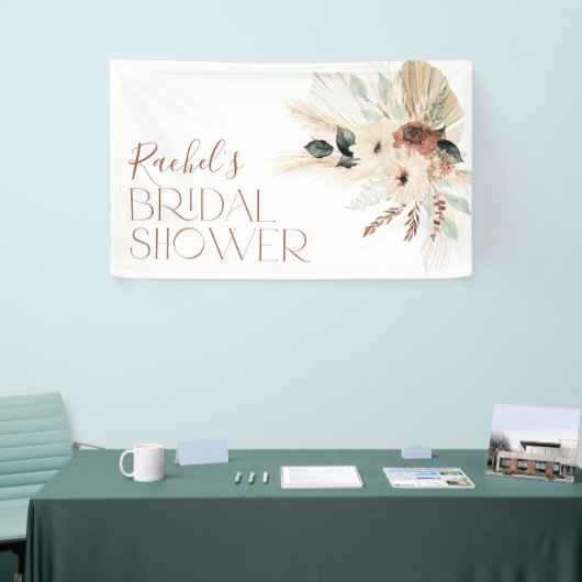 Boho Pampas Fête des mariées en herbe Bannière de  (Salon professionnel)