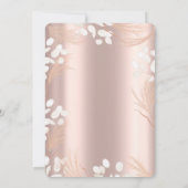 Boho Pampas Flowers Roos Gold 30e verjaardag Kaart (Achterkant)