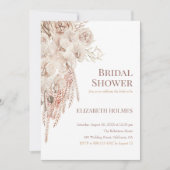 Boho Pampas Garden Invitation de douche nuptiale (Devant)