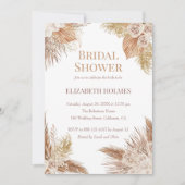 Boho Pampas Garden Invitation de douche nuptiale (Devant)