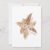Boho Pampas Garden Invitation de douche nuptiale (Dos)