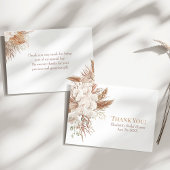 Boho Pampas Garden Vrijgezellenfeest Dank u kaart