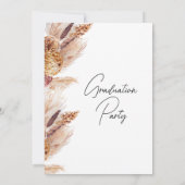 Boho Pampas Graduation Party Invitation (Dos)